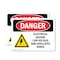 Signmission Electrical Hazard Low Voltage Danger Sign, Plastic, 10in W x 7in L, 2PK OS-2PACK-DS-P-710-L-2312 - alternate 1